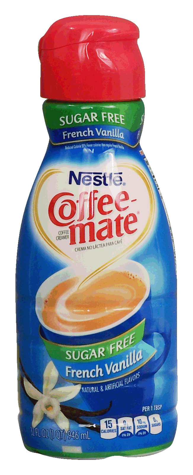 Nestle Coffee-mate french vanilla flavored liquid coffee creamer, sugar free Full-Size Picture